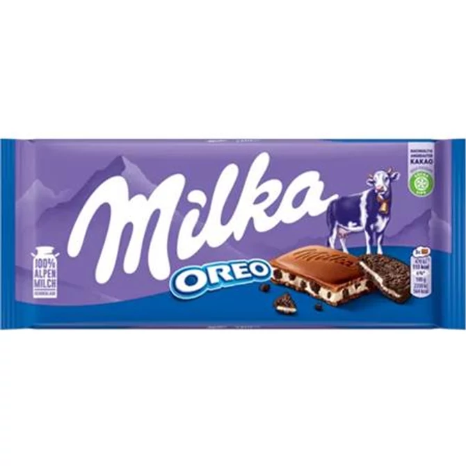 Csokoládé táblás MILKA Oreo 100 g