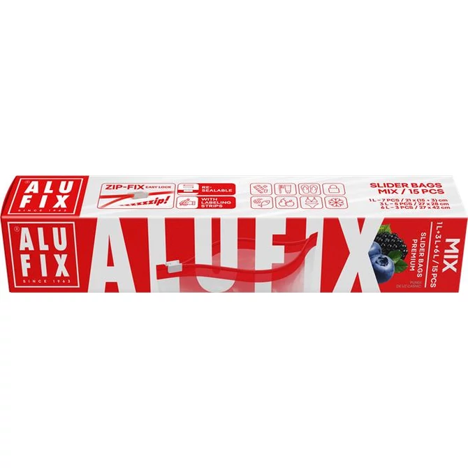 Cipzáras zacskó, 1 l, 3 l, 6 l, ALUFIX 