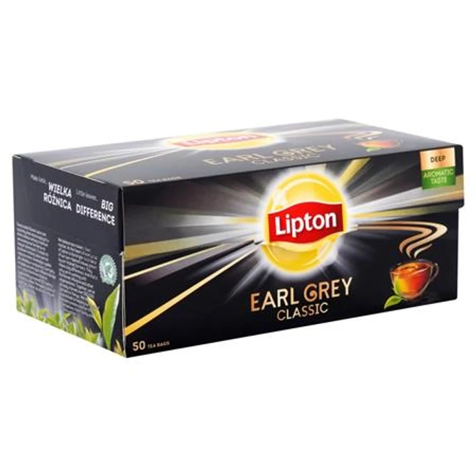 Fekete tea, 50x1,5 g, LIPTON "Earl grey"