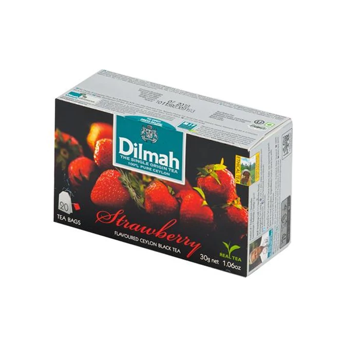 Fekete tea, 20x1,5g, DILMAH, eper