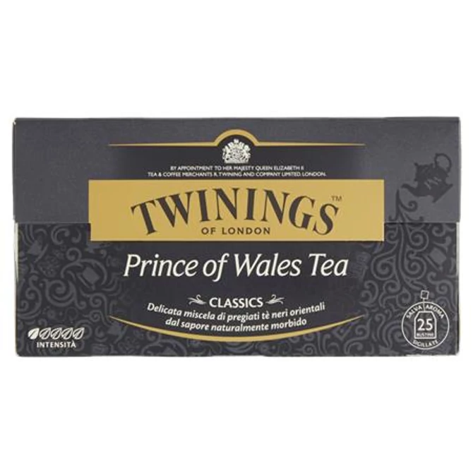 Fekete tea, 25x2 g, TWININGS "Prince of Wales"