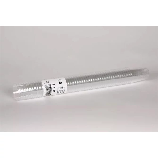 Snapszos pohár, műanyag, 2-4 cl, 50 db, 