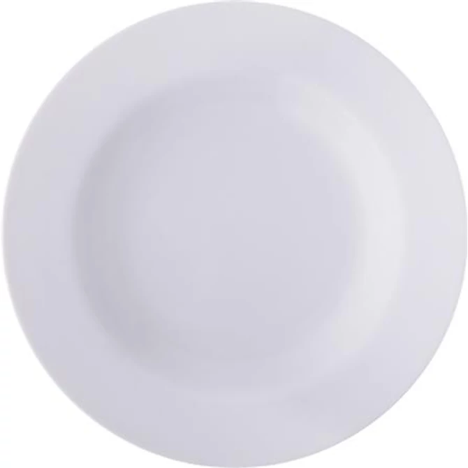 Mélytányér, fehér, 22,5 cm, 6 db-os szett, 