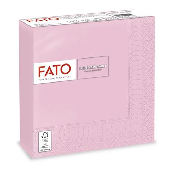 Szalvéta 2 rétegű 33x33 cm 50 lap/cs Fato Smart Table rózsaszín