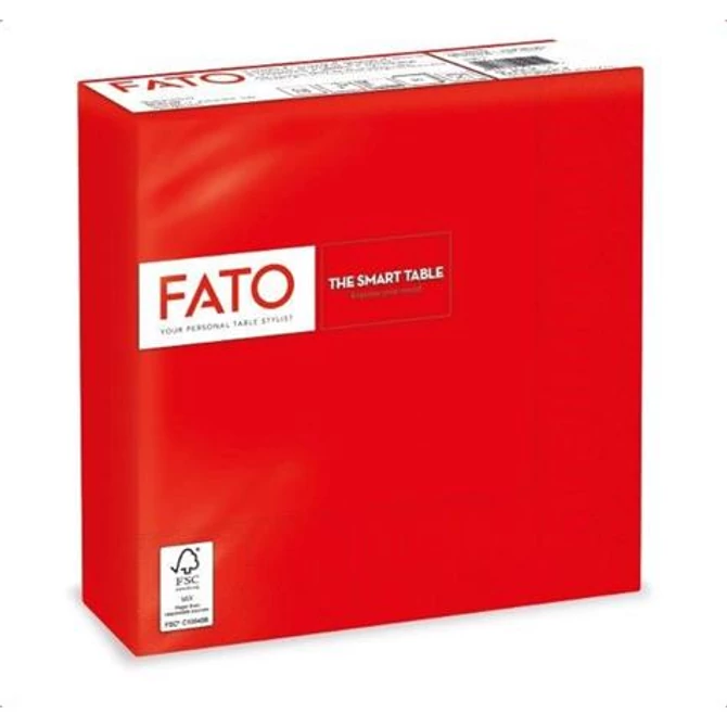 Szalvéta 2 rétegű 33x33 cm 50 lap/cs Fato Smart Table piros