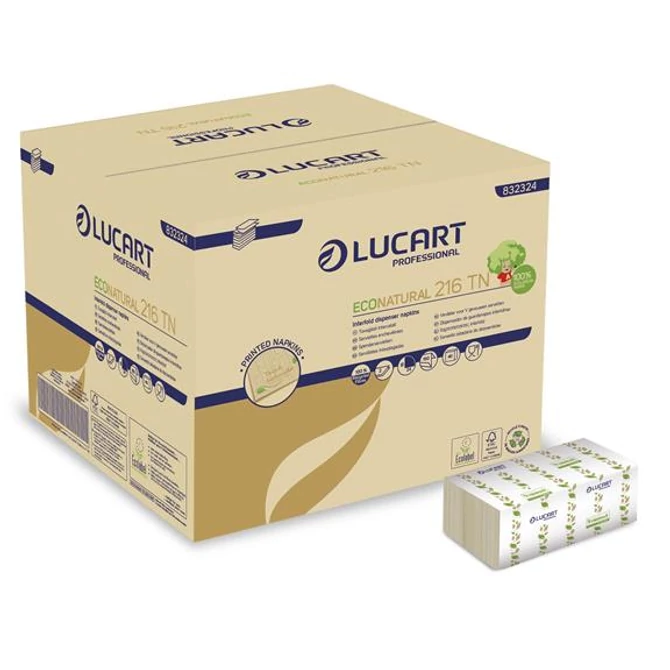 Szalvéta, 1/4 hajtogatott, 24x16 cm, LUCART 