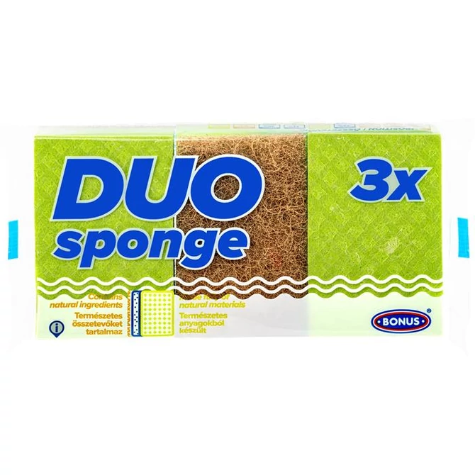 Mosogatószivacs, karcmentes, 3 db, BONUS 