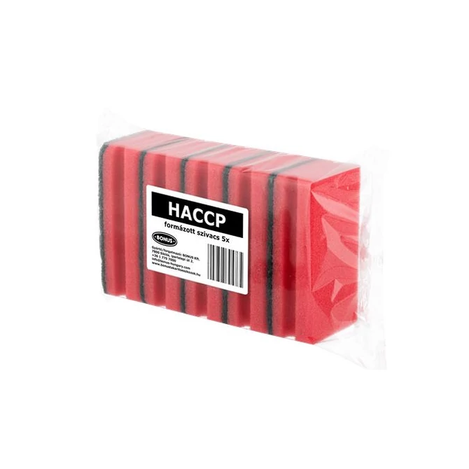 Mosogatószivacs, extra nagy, 5 db, BONUS, piros