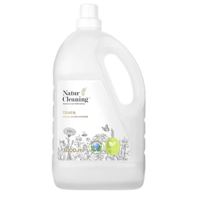 Mosógél, hipoallergén, 3 l, NATURCLEANING, teafa és aloe