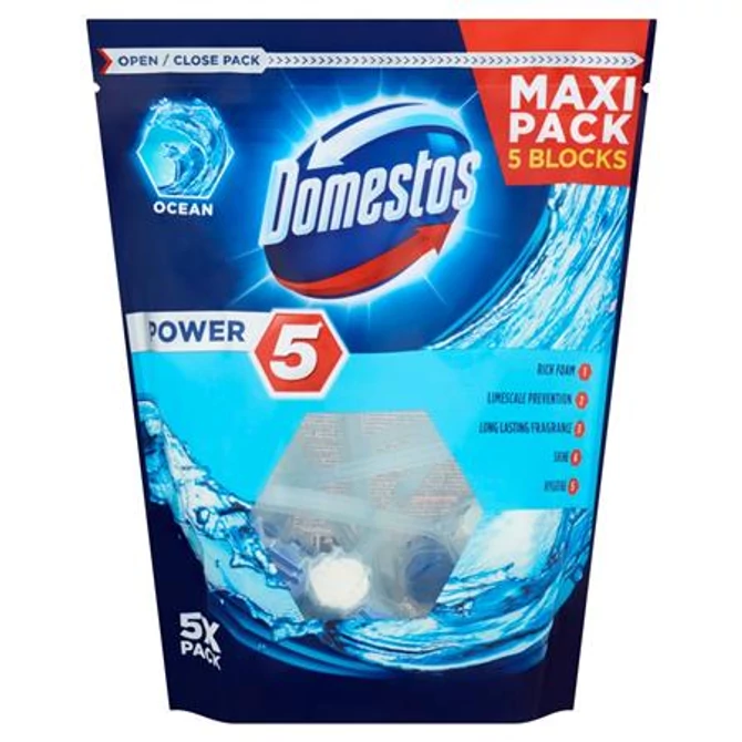 WC fertőtlenítő, 5 db-os , DOMESTOS 
