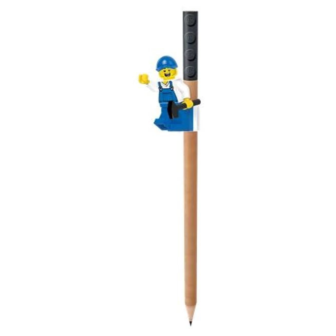 Színes ceruza készlet, mini figurával, LEGO, 12 különböző szín