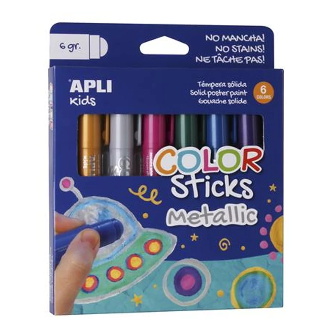 Tempera stift készlet, toll alakú, APLI 