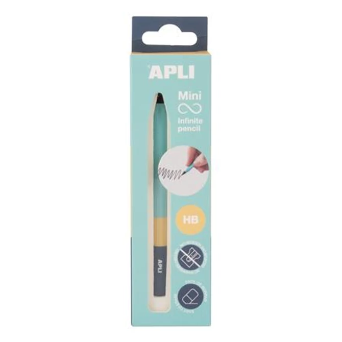 Töltőceruza, mini, HB, hatszögletű, tricolor, APLI 