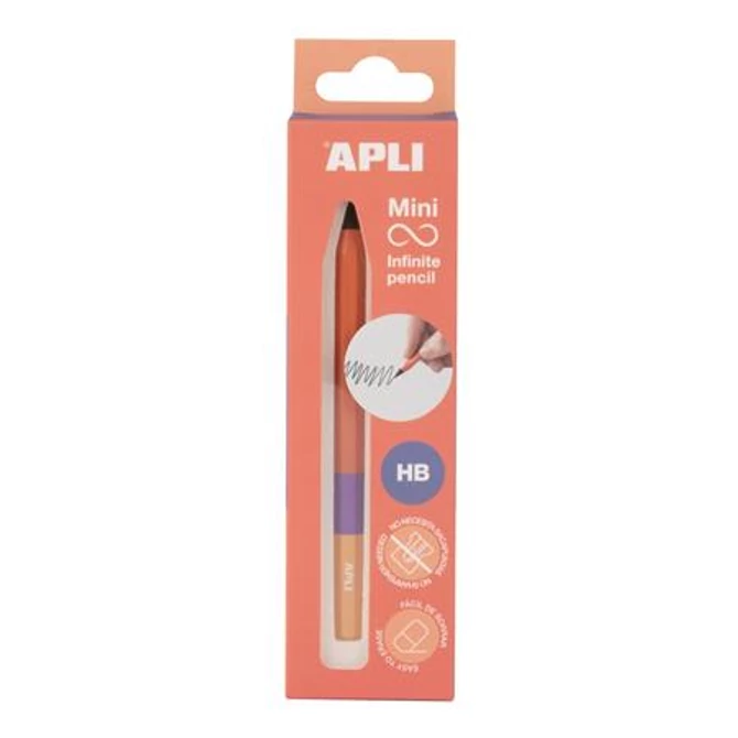 Töltőceruza, mini, HB, hatszögletű, tricolor, APLI 