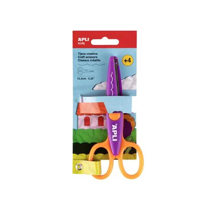 Olló, kreatív, ívelt, APLI Kids 