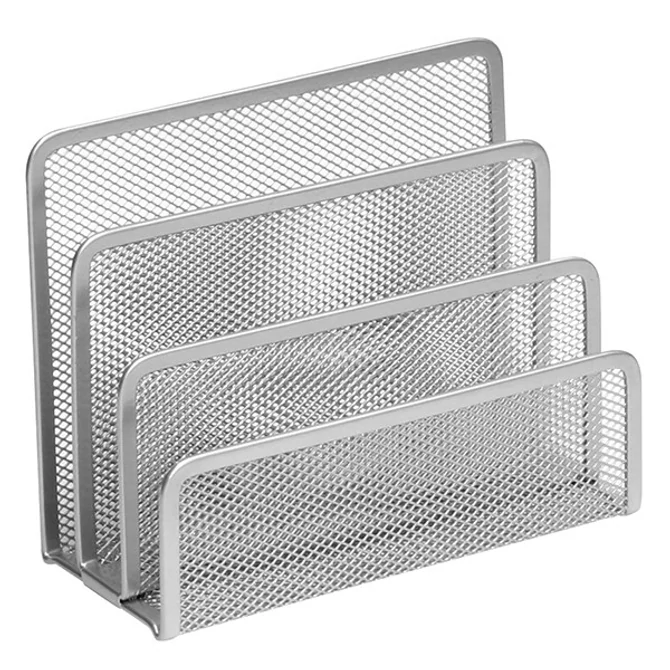 Fémhálós levéltartó 3 rekeszes Fornax, ezüst