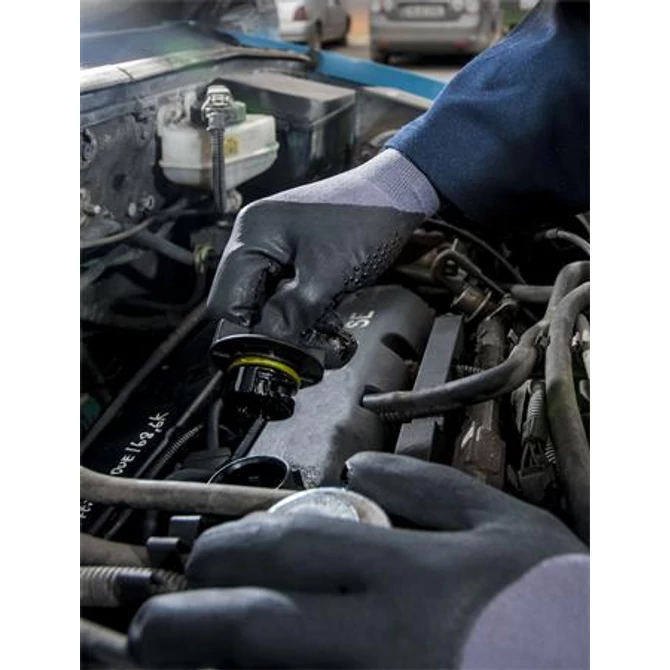 Védőkesztyű, nylon, nitrilhab, XL méret 