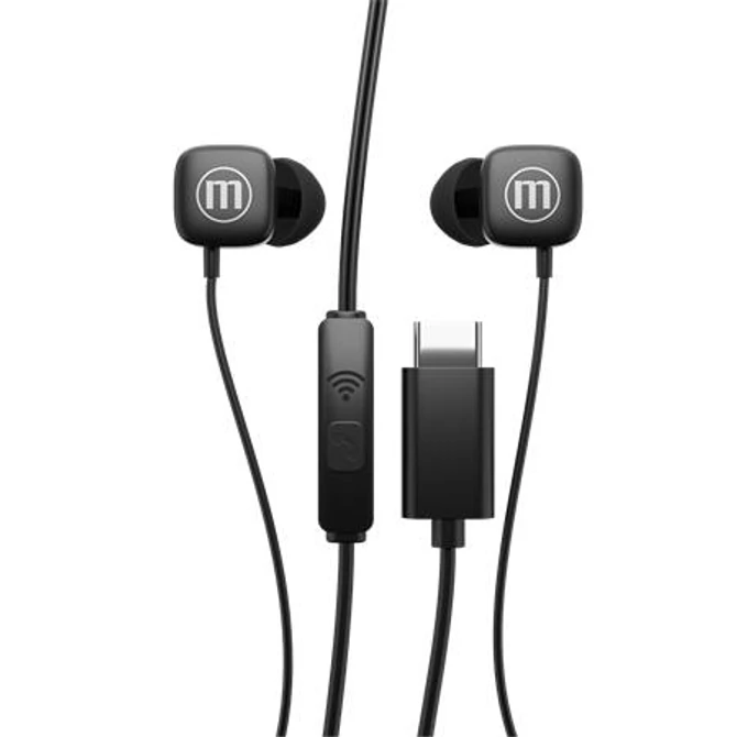Fülhallgató, mikrofonnal, USB-C, MAXELL 