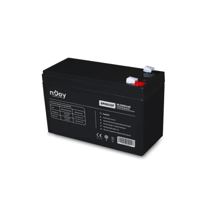 NJOY Szünetmentes akkumulátor - GP09122F (12V/9Ah, T2/F2, zárt, gondozás mentes, AGM)