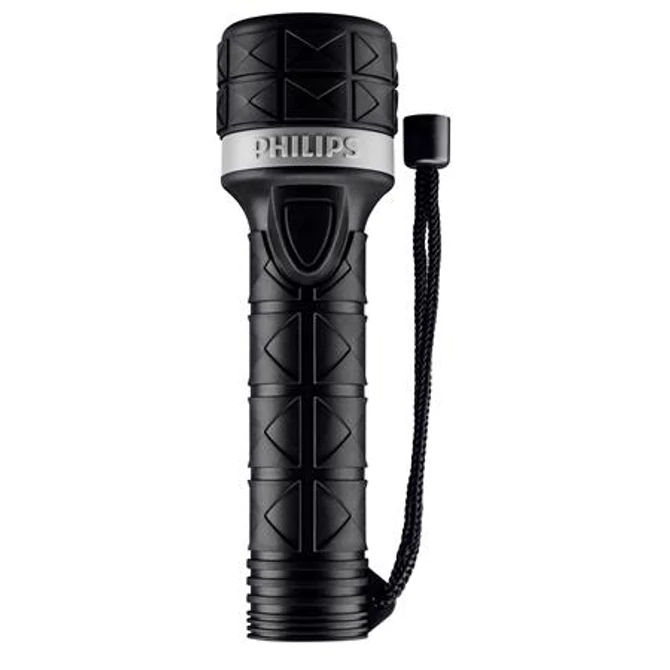 Elemlámpa, LED, 2xAA, gumi borítás, PHILIPS