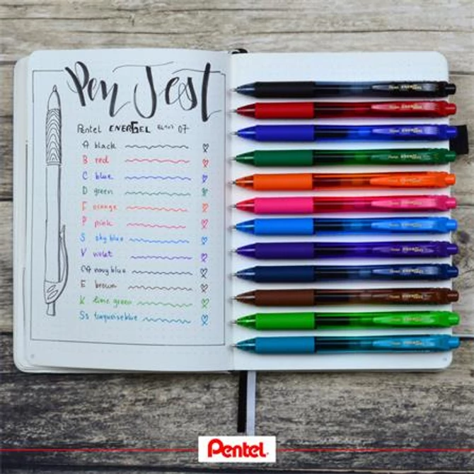 Zseléstoll, 0,35 mm, nyomógombos, PENTEL 