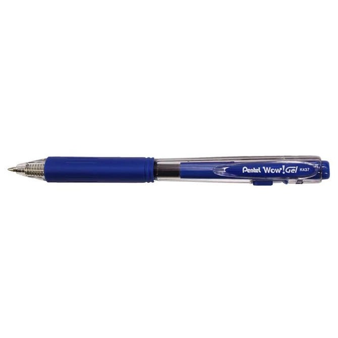 Rollertoll zselés 0.35mm, háromszög fogózóna K437-C Pentel Wow, írásszín kék