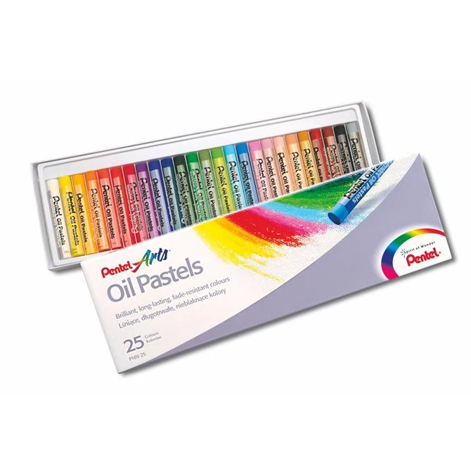 Kréta olajpasztell készlet, PHN-25U Pentel, 25 klf. szín