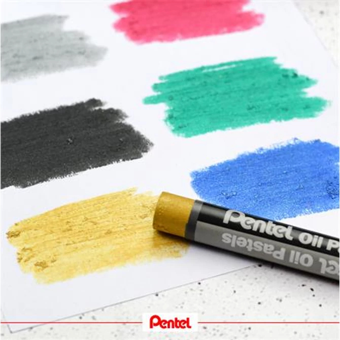 Kréta olajpasztell készlet, PHN-25U Pentel, 25 klf. szín