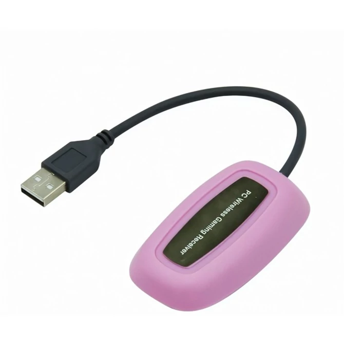 PRC vezeték nélküli Xbox 360/PC USB adapterrel rózsaszín kontroller