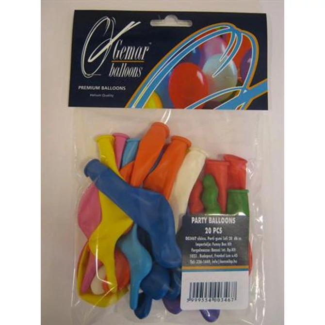 Léggömb, vegyes méret, vegyes forma és szín, 20db/cs