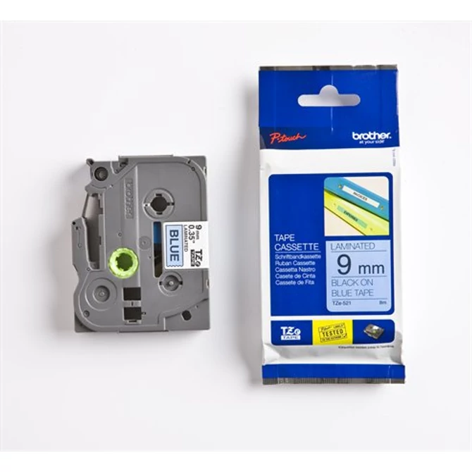 Feliratozógép szalag, 9 mm x 8 m, BROTHER, 