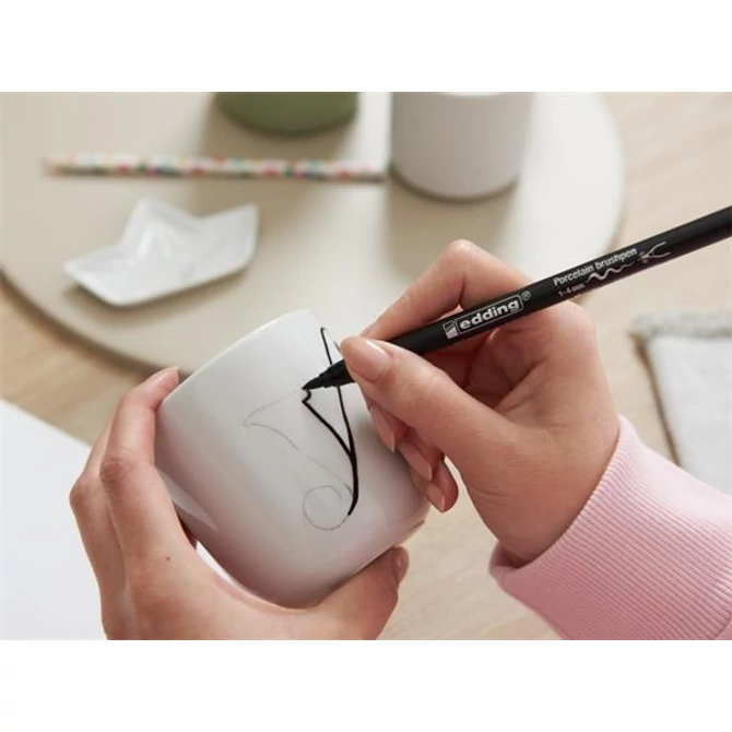 Ecsetirón készlet, porcelánra, EDDING 