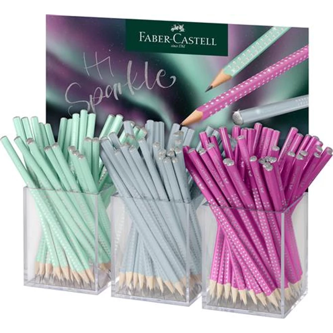 Grafitceruza display, B, háromszögletű, FABER-CASTELL 