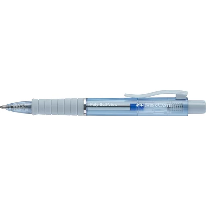 Golyóstoll, 1 mm, XB, nyomógombos, égkék testszín, FABER-CASTELL 