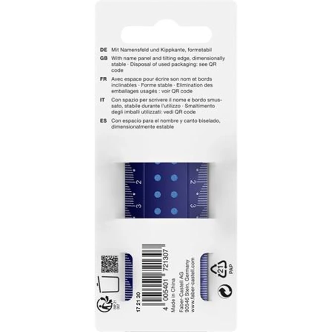 Vonalzó, műanyag, törhetetlen, 30 cm, FABER-CASTELL 