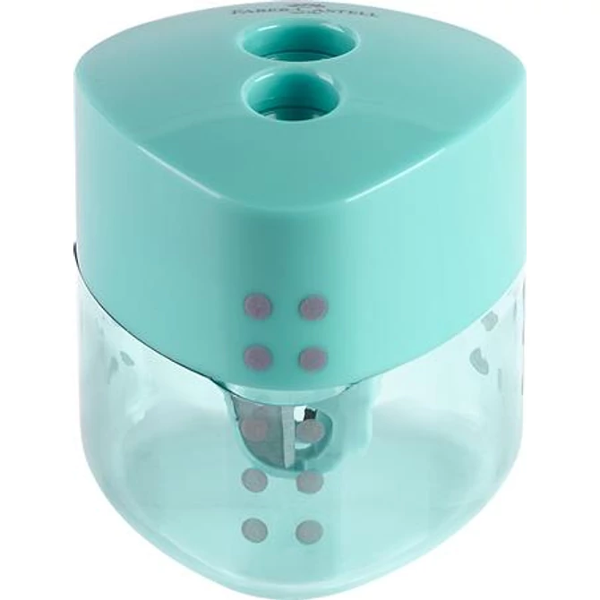 Hegyező FABER-CASTELL Grip 2 lyukú áttetsző trendi színekben