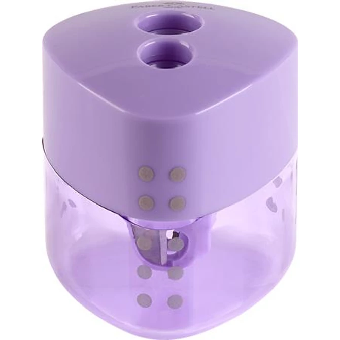 Hegyező FABER-CASTELL Grip 2 lyukú áttetsző trendi színekben