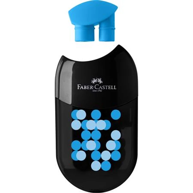 Hegyező display, kétlyukú, 2 tartályos, FABER-CASTELL, vegyes színek