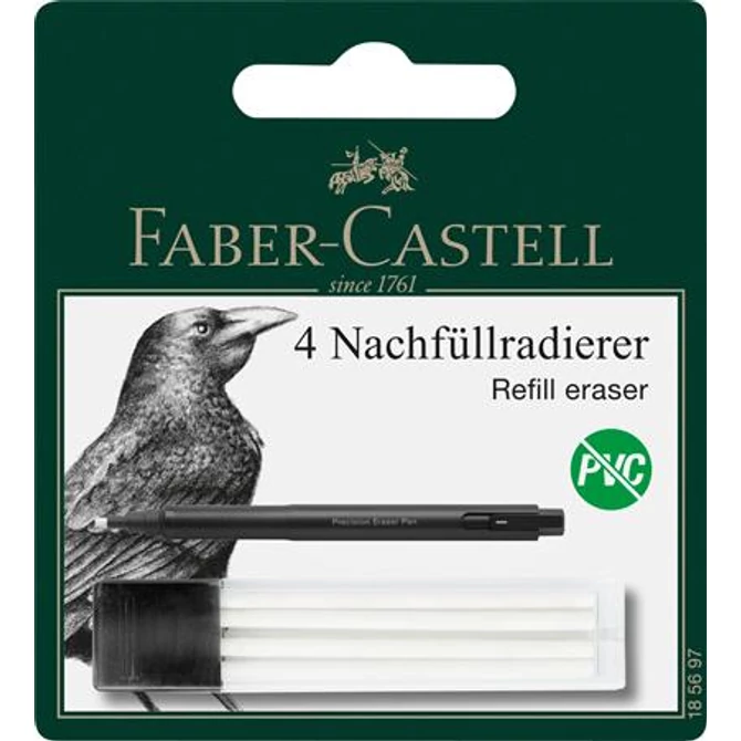 Pótbél precíziós radírstifthez, 4 darabos, FABER-CASTELL