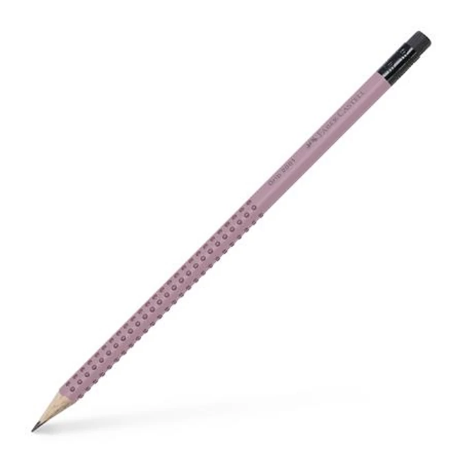 Grafitceruza radírral, B, háromszögletű, FABER-CASTELL 