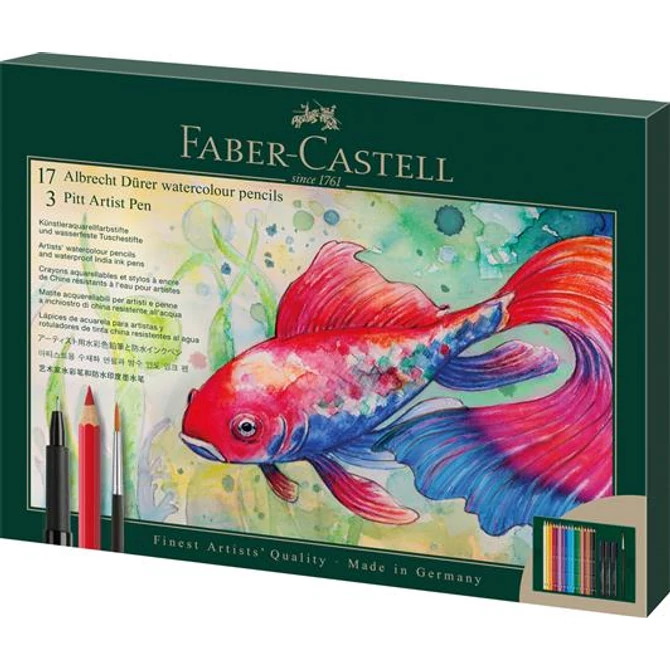 Akvarell ceruza készlet, ecsettel, FABER-CASTELL 