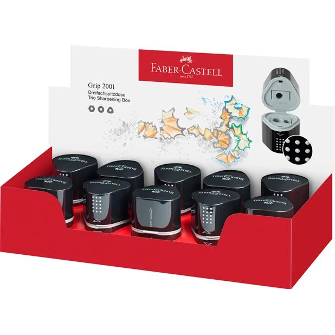 Hegyező display, háromlyukú, tartályos, FABER-CASTELL 