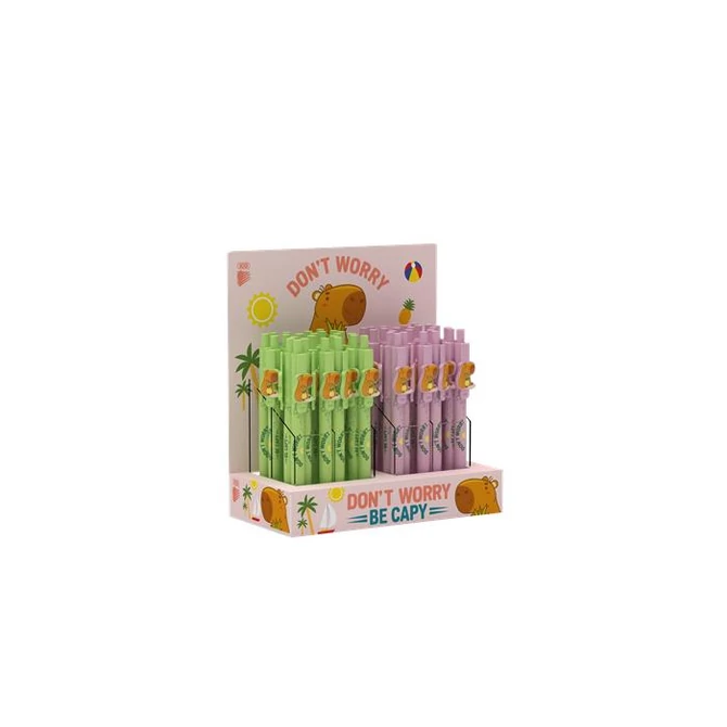 Golyóstoll display, 0,8 mm, nyomógombos, vegyes, ICO 