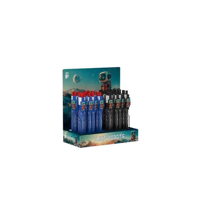 Golyóstoll display, 0,8 mm, nyomógombos, vegyes, ICO 