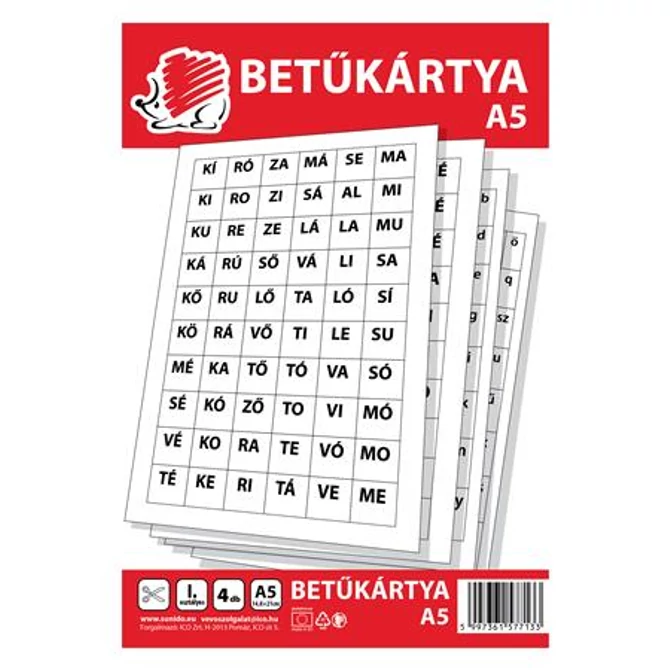 Betűkártya, A5, ICO 