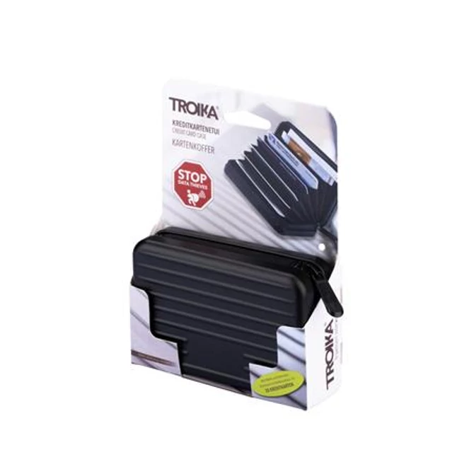 Bankkártyatartó, 20 db-os, RFID védelemmel, TROIKA, fekete