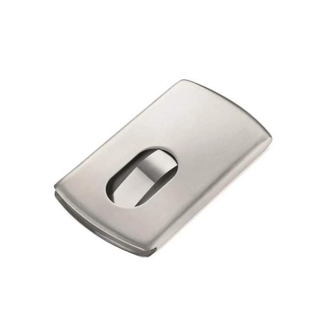 Névjegykártya tartó tárca, fém, 12 db-os, TROIKA 