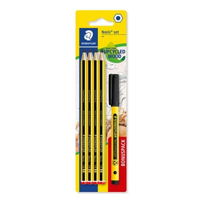 Grafitceruza készlet, tűfilccel, HB, hatszögletű, STAEDTLER 