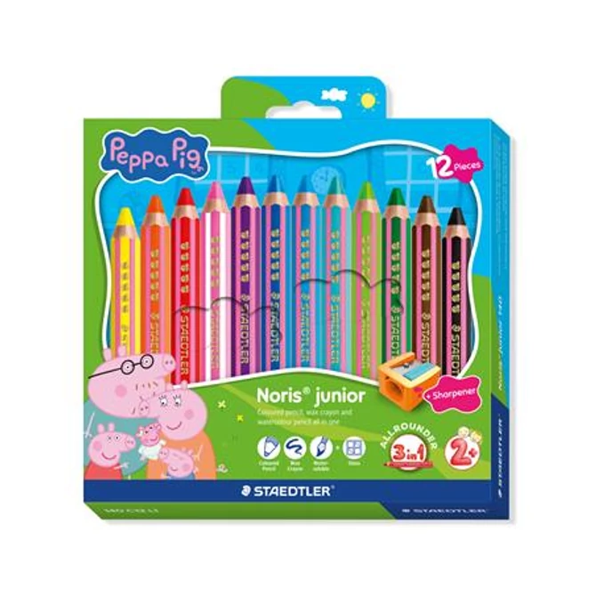 Színes ceruza készlet, hatszögletű, jumbo, STAEDTLER „Noris® junior 140