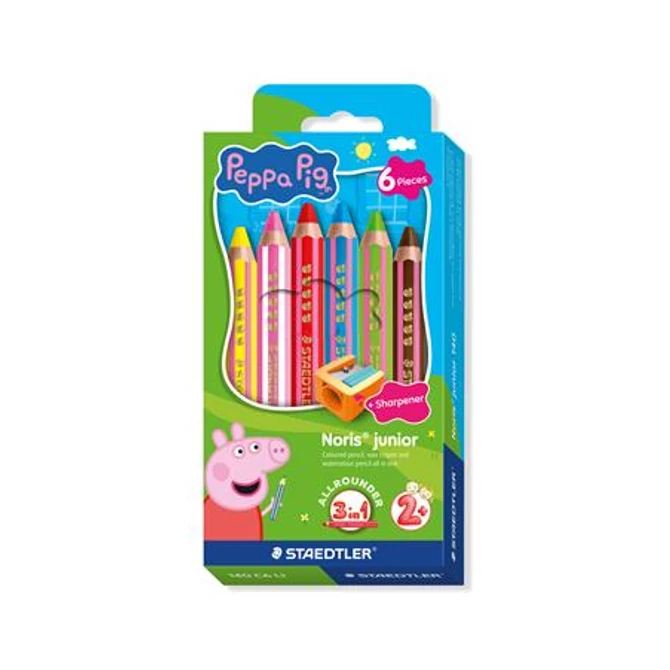 Színes ceruza készlet, hatszögletű, jumbo, STAEDTLER „Noris® junior 140